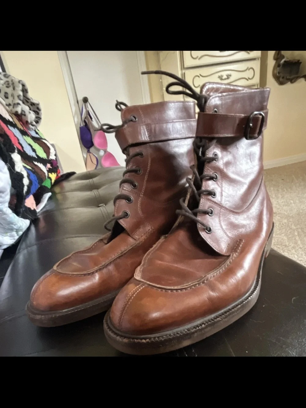Fratelli Rossetti Chestnut Brown Leather Lace-Up Ankle Boots